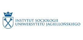 "Logo of Jagiellonian University Institute of Sociology with the text 'Instytut Socjologii Uniwersytetu Jagiellońskiego' in blue."