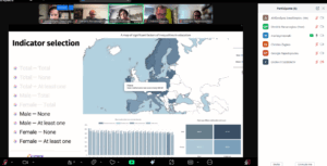 A tablet displaying a map alongside a screen showing information about the Europ.